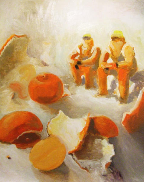 2009 - Orange, Huile sur toile